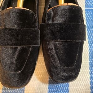Kenneth Cole Reaction Black Velvet Slip-On Penny Loafers